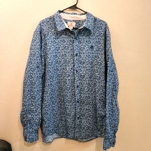 Mens Size 2XL Long Sleeve Timberland Button down Fishing Hook Shirt